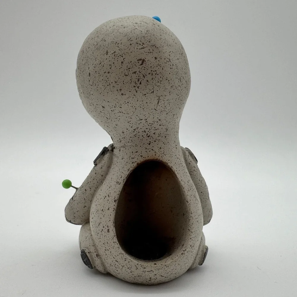 Voodoo Doll Ceramic Candle Holder‎ Halloween Gothic Decor Pin Cushion Figure